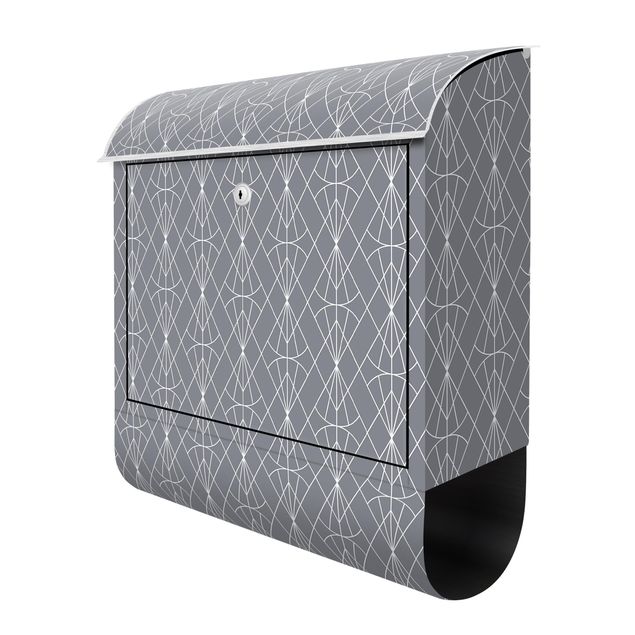 Letterbox - Art Deco Diamond Pattern In Front Of Gray XXL