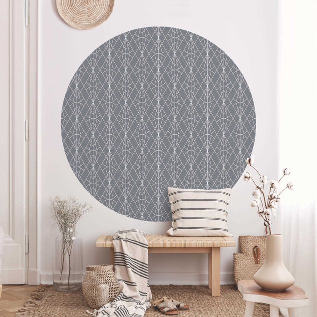 Wallpapers Art Deco Diamond Pattern In Front Of Grey XXL