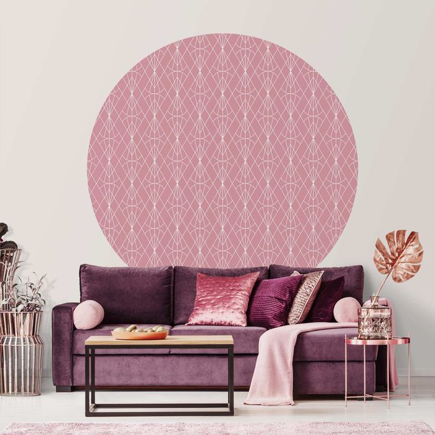 Wallpapers Art Deco Diamond Pattern In Front Of Pink XXL