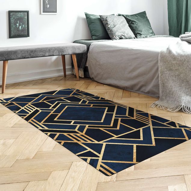 Abstract rugs Art Deco Gold