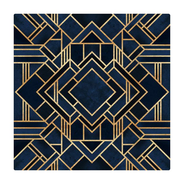 Cork mat - Art Deco Gold - Square 1:1