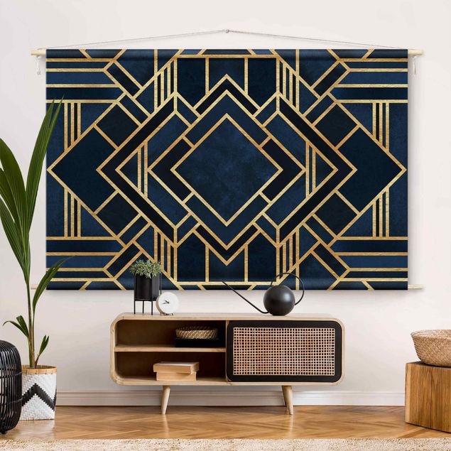 modern wall tapestry Art Deco Gold