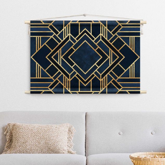wall tapestry art Art Deco Gold