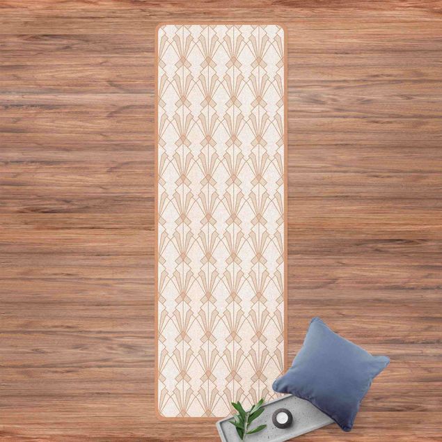 Modern rugs Art Deco Point Of A Sword Pattern White
