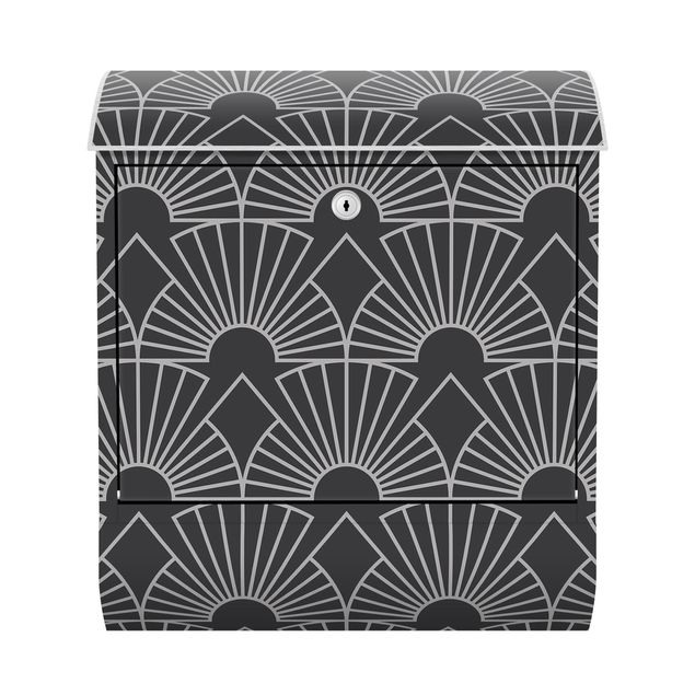 Letterbox - Art Deco Radial Arches Line Pattern