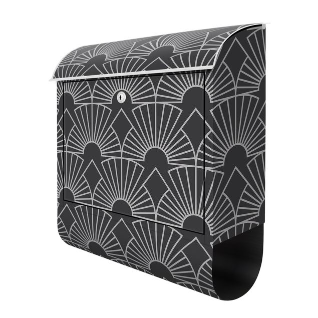 Letterbox - Art Deco Radial Arches Line Pattern