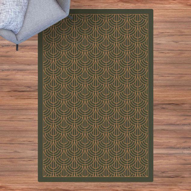 Modern rugs Art Deco Drape Pattern With Frame
