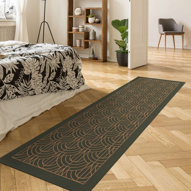 modern area rugs Art Deco Drape Pattern With Frame