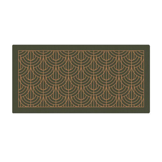large floor mat Art Deco Drape Pattern With Frame