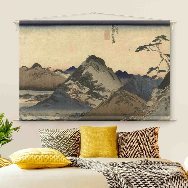 vintage tapestry wall hanging Asian Drawing - Mountains
