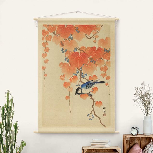 modern tapestry Asian Drawing - Tomtit