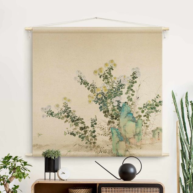 modern tapestry Asian Drawing - Flowers