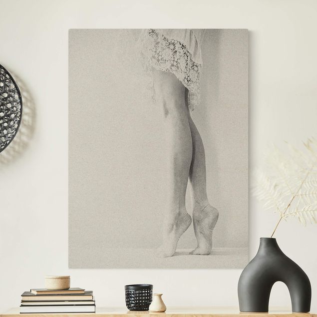 Natural canvas print - On Tip-Toes - Portrait format 3:4