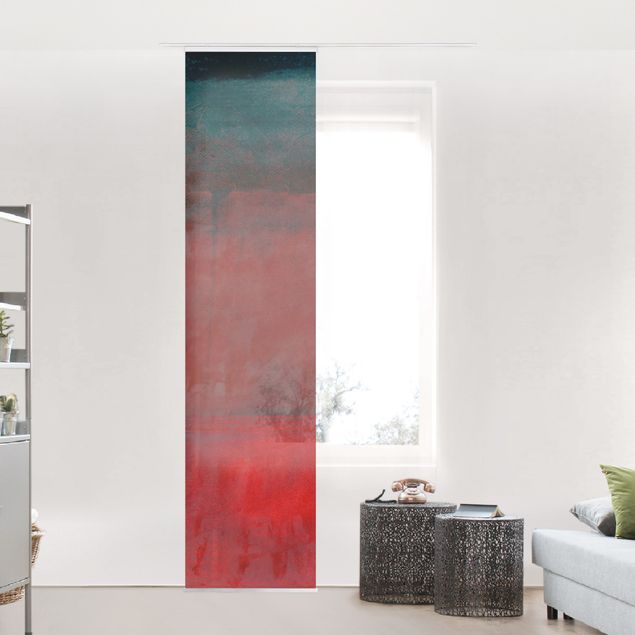 Sliding curtain set - Abstract Shapes - Black Sun - Panel