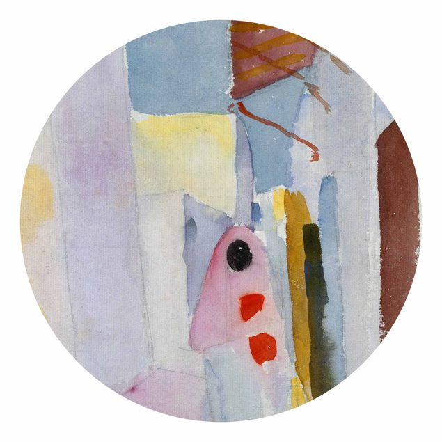 Self-adhesive round wallpaper - August Macke - Woman on the Street