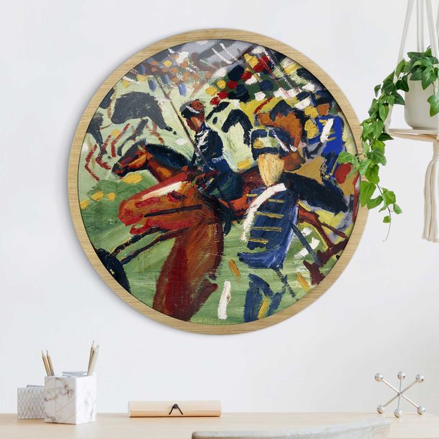 Framed prints round August Macke - Hussars On A Sortie