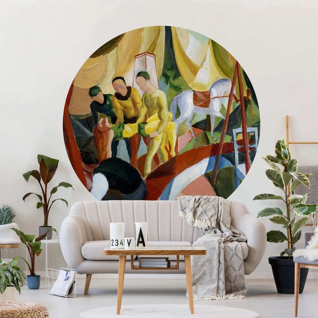 Self-adhesive round wallpaper - August Macke - Circus
