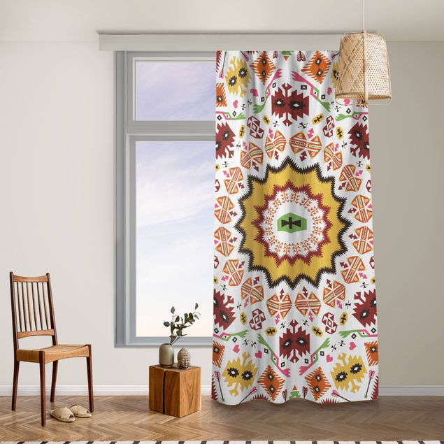 made to measure curtains Aztec Boho Mandala Colourful