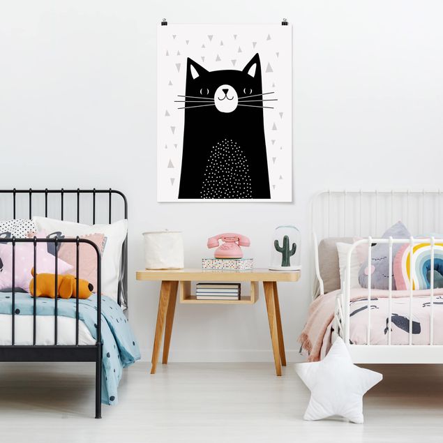 Poster kids room - Zoo With Patterns - Cat