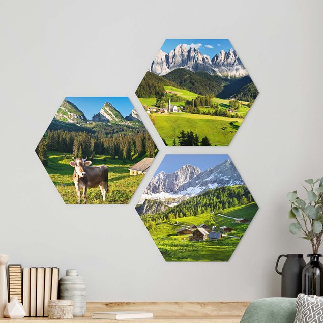 Alu-Dibond hexagon - Alpine Meadows