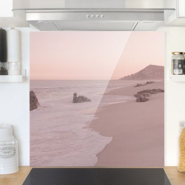 Glass splashback kitchen landscape Reddish Golden Beach