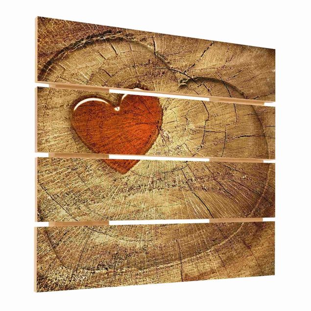 Print on wood - Natural Love