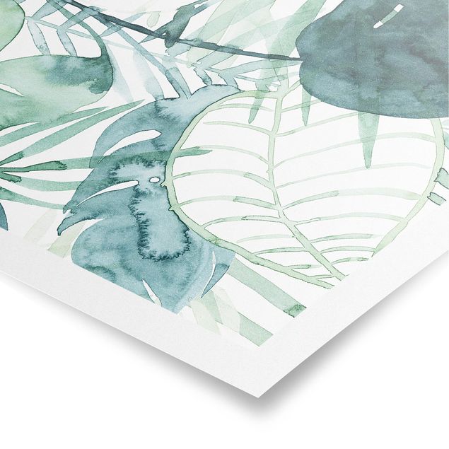Poster - Palm Fronds In Water Color II