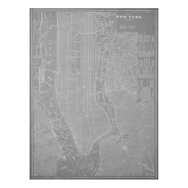 Print on forex - Vintage Map New York Manhattan