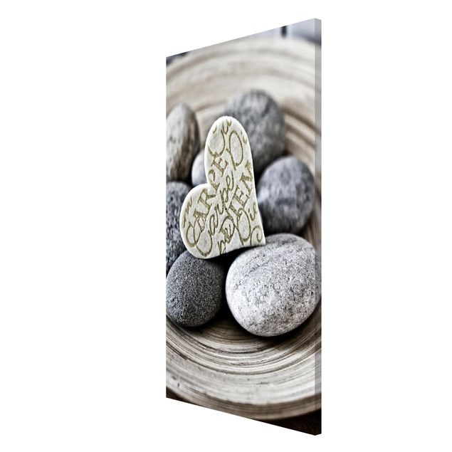 Magnetic memo board - Carpe Diem Heart With Stones