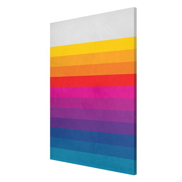 Magnetic memo board - Retro Rainbow Stripes