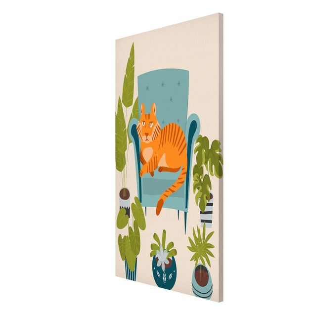 Magnetic memo board - Domestic Mini Tiger Illustration