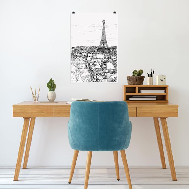 Poster architecture & skyline - City Study - Paris