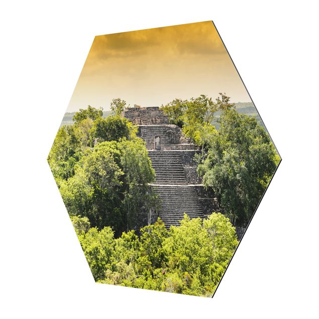 Alu-Dibond hexagon - Pyramid of Calakmul