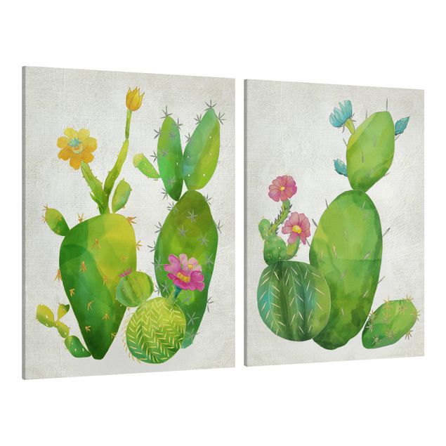 Print on canvas - Cactus Family Set II