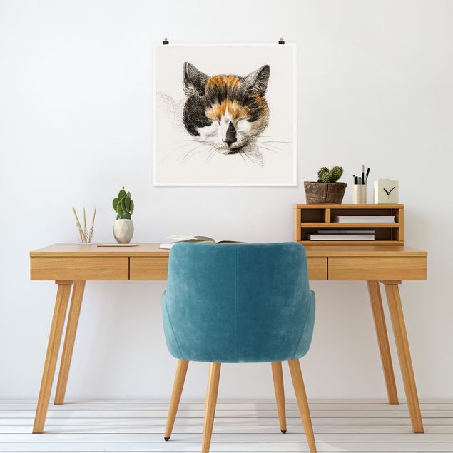 Poster - Vintage Drawing Cat IV