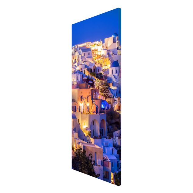 Magnetic memo board - Santorini At Night