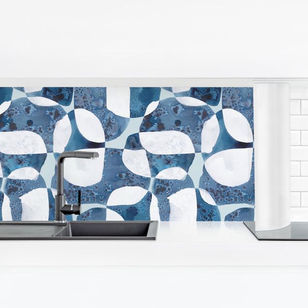 Kitchen wall cladding - Living Stones Pattern In Blue