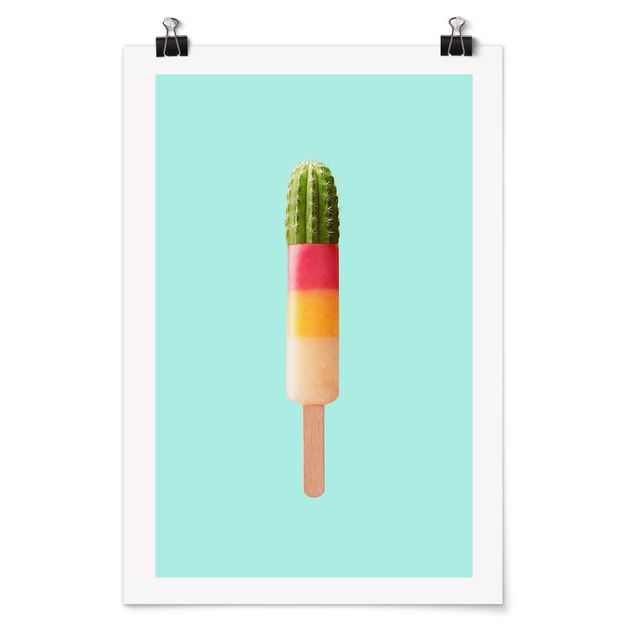 Poster art print - Popsicle With Cactus
