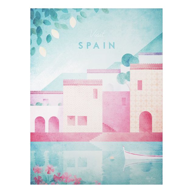 Print on aluminium - Travel Poster - Spain