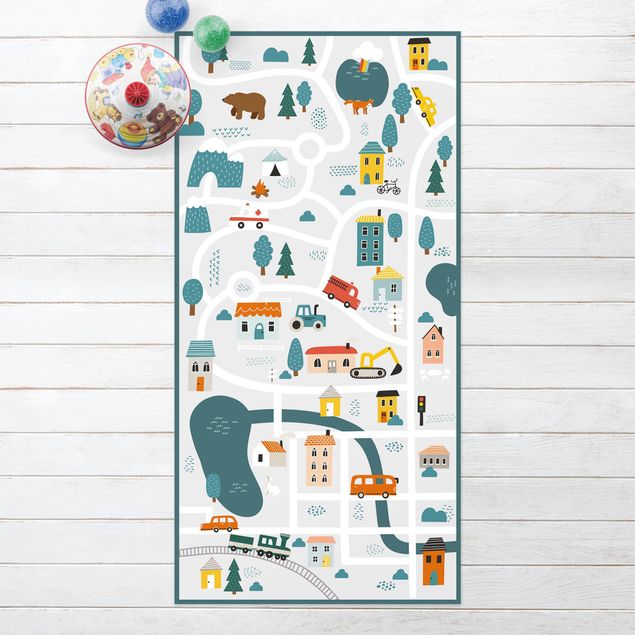 outdoor balcony rug Playoom Mat Smalltown - From the City Into Nature