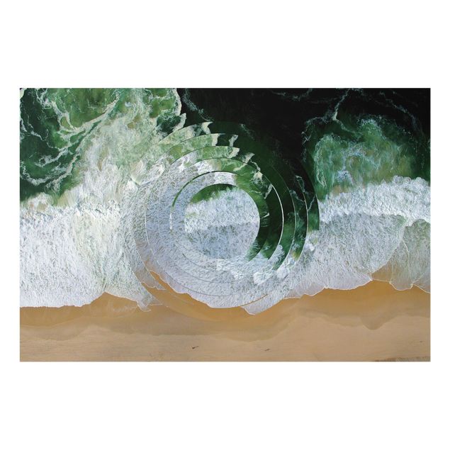 Glass splashback kitchen abstract Geometry Meets Beach