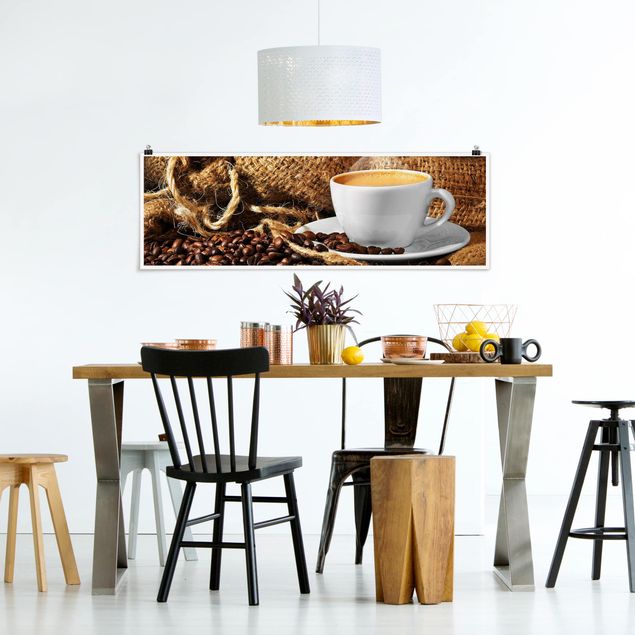 Panoramic poster kitchen - Morning Coffee