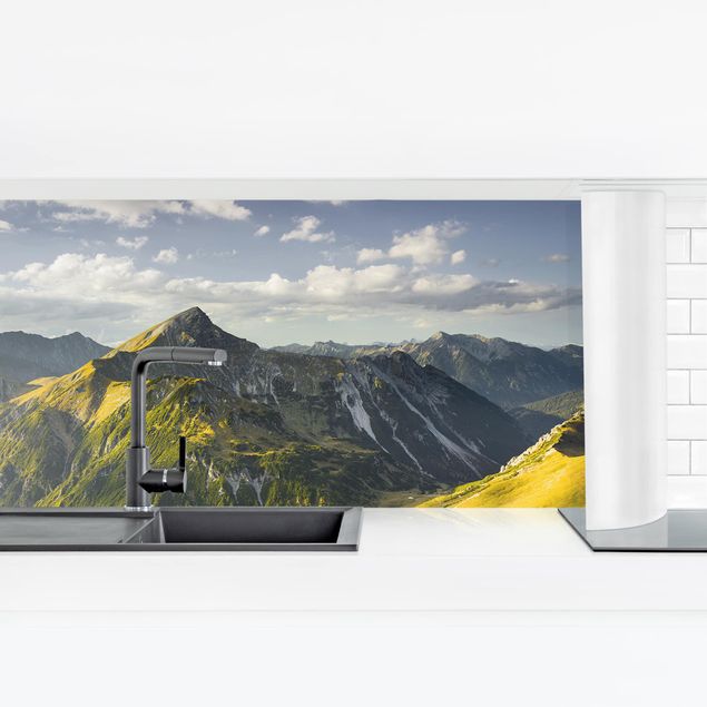 Kitchen wall cladding - Mountains And Valley Of The Lechtal Alps In Tirol