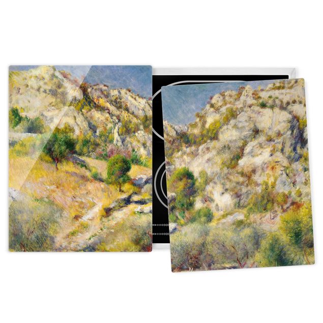 Glass stove top cover - Auguste Renoir - Rock At Estaque