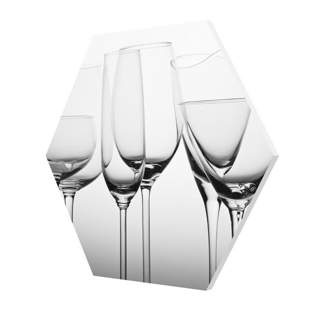 Hexagon Picture Forex - Fine Glassware Black And White