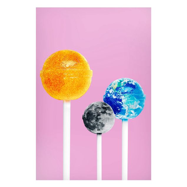 Magnetic memo board - Lollipops With Planets