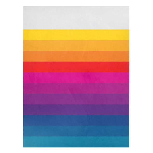 Magnetic memo board - Retro Rainbow Stripes