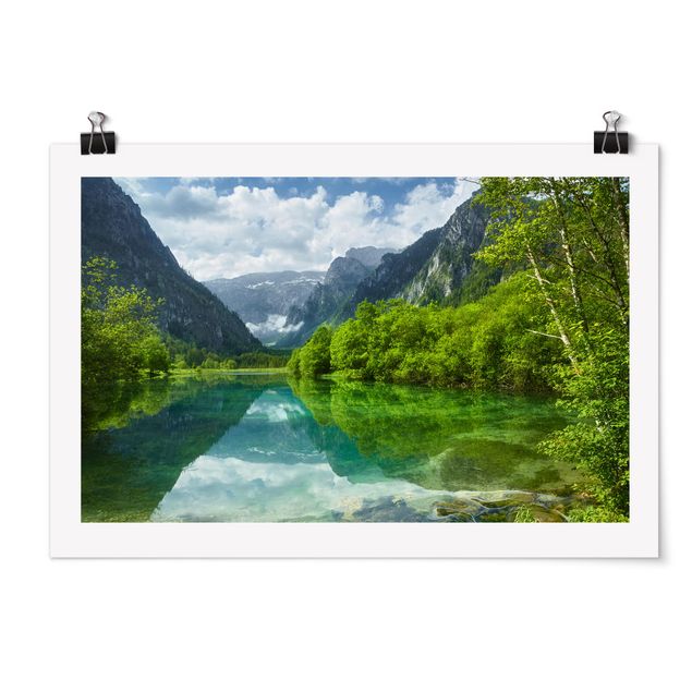 Poster - Mountain Lake With Water Reflection