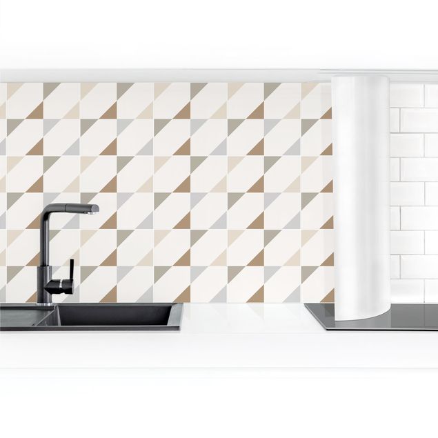 Kitchen wall cladding - Small Triangle Tiles