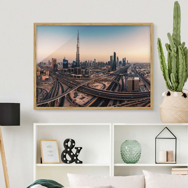Framed prints - Evening Mood in Dubai - Landscape format 4:3